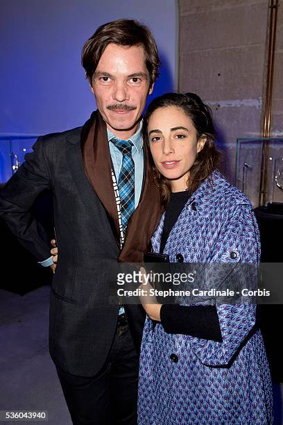 Elie Top and Clotilde de Kersauzon attend the Launch Elie Top 'Haute Joaillerie Fantaisie' Collection on January 27, 2015 in Paris, France