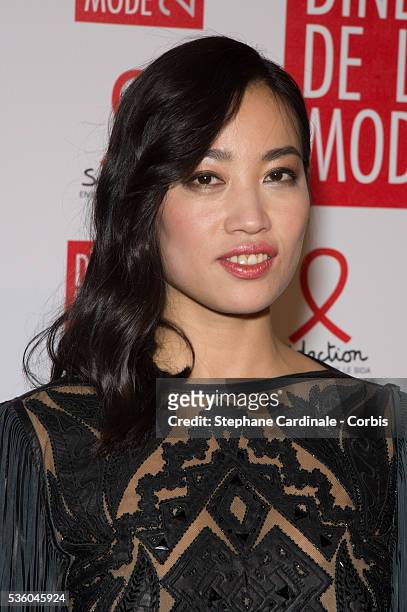 Yi Zhou attends the Sidaction Gala Dinner 2015 at Pavillon d'Armenonville on January 29, 2015 in Paris, France.