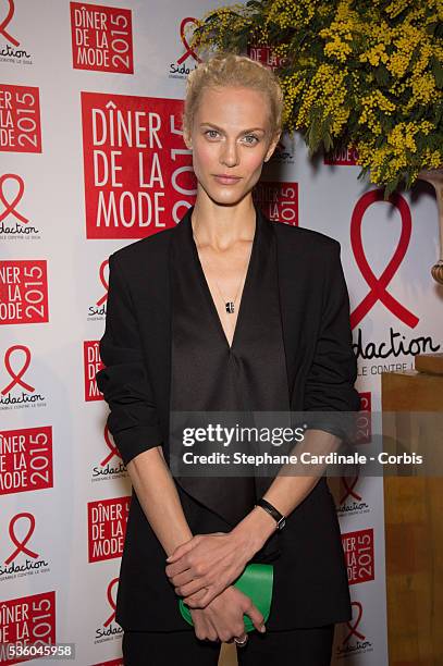 Aymeline Valade attends the Sidaction Gala Dinner 2015 at Pavillon d'Armenonville on January 29, 2015 in Paris, France.