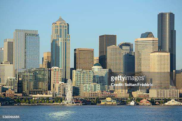 the city of seattle - seattle port stock pictures, royalty-free photos & images
