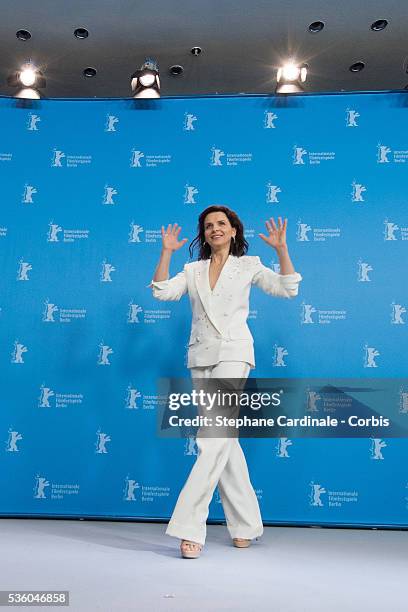 Actress Juliette Binoche attends the 'Nobody Wants the Night' photo call during the 65th Berlinale International Film Festival on February 5, 2015 in...