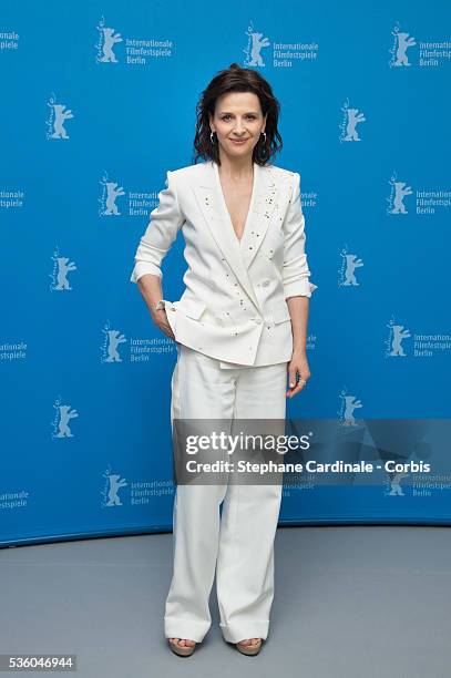 Actress Juliette Binoche attends the 'Nobody Wants the Night' photo call during the 65th Berlinale International Film Festival on February 5, 2015 in...