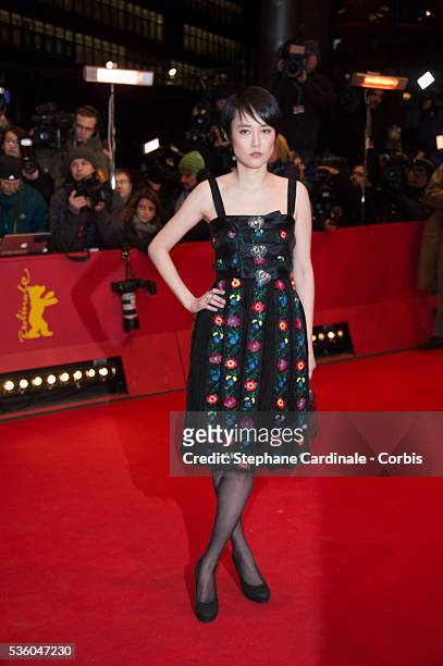 Actress Rinko Kikuchi attends the 'Nobody Wants the Night' Opening Night premiere during the 65th Berlinale International Film Festival at Berlinale...