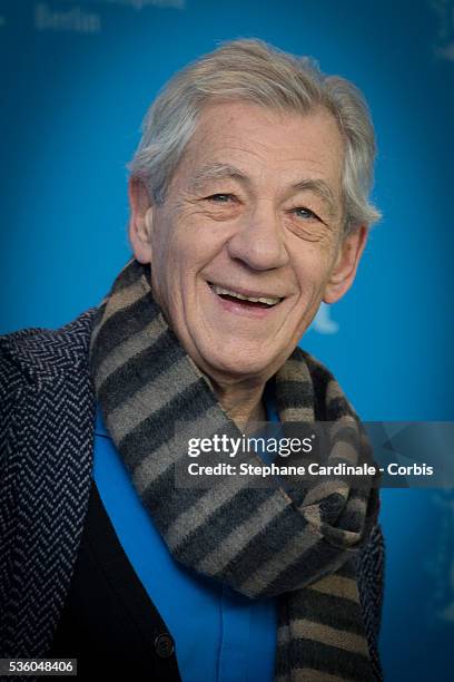 Sir Ian McKellen attends the 'Mr. Holmes' photocall during the 65th Berlinale International Film Festival at Grand Hyatt Hotel on February 8, 2015 in...