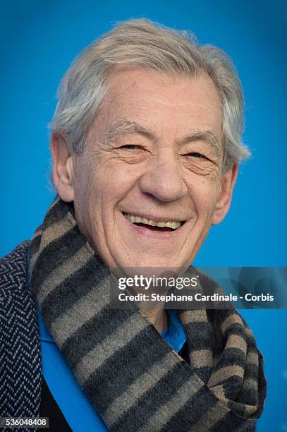 Sir Ian McKellen attends the 'Mr. Holmes' photocall during the 65th Berlinale International Film Festival at Grand Hyatt Hotel on February 8, 2015 in...