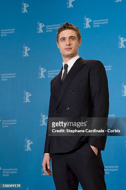 British actor Max Irons attends the 'Woman in Gold' photocall during the 65th Berlinale International Film Festival on February 9, 2015 in Berlin,...