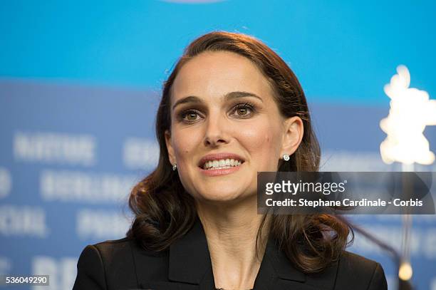 Actress Natalie Portman attends the 'Knight of Cups' press conference during the 65th Berlinale International Film Festival at Grand Hyatt Hotel on...