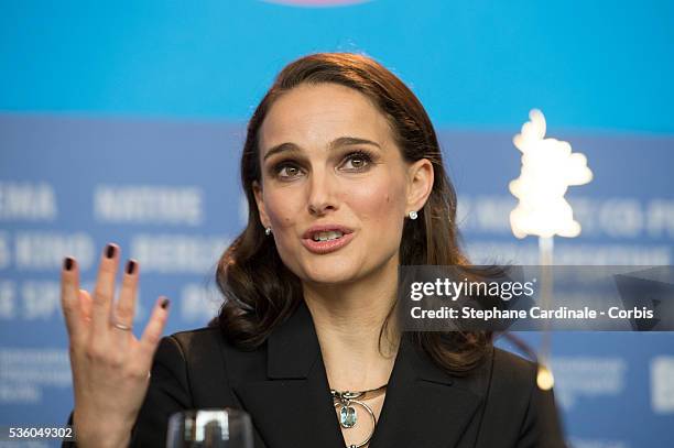 Actress Natalie Portman attends the 'Knight of Cups' press conference during the 65th Berlinale International Film Festival at Grand Hyatt Hotel on...