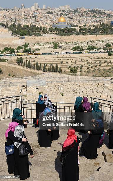 mount of olives jewish in jerusalem - mont des oliviers photos et images de collection