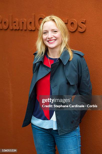Actress Charlie Bruneau attends day ten of the 2016 French Open at Roland Garros on May 31, 2016 in Paris, France.