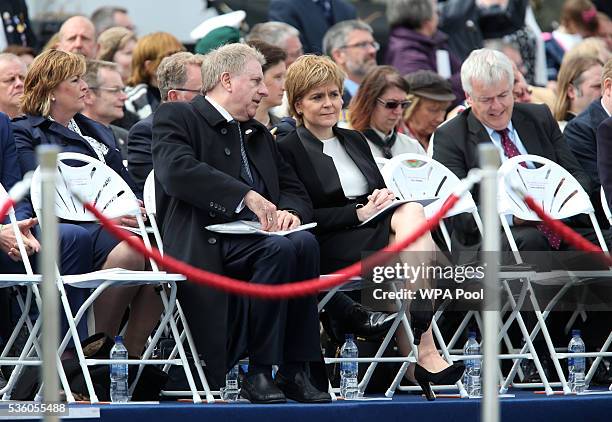 First Minister of Scotland Nicola Sturgeon attends a service at Lyness Cemetery during the 100th anniversary commemorations for the Battle of Jutland...