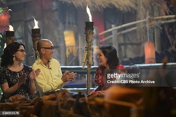 Michele Fitzgerald reacts after winning SURVIVOR: KAOH RONG during the live reunion show broadcast from Los Angeles, Wednesday, May 18th on the CBS...