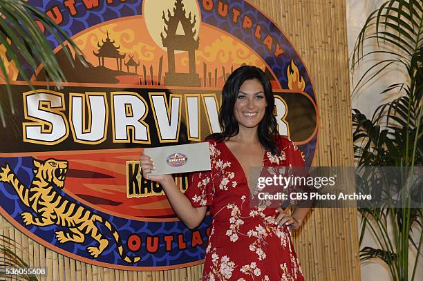 Michele Fitzgerald poses for a photograph on the red carpet following the live reunion show broadcast from Los Angeles, Wednesday, May 18th on the...