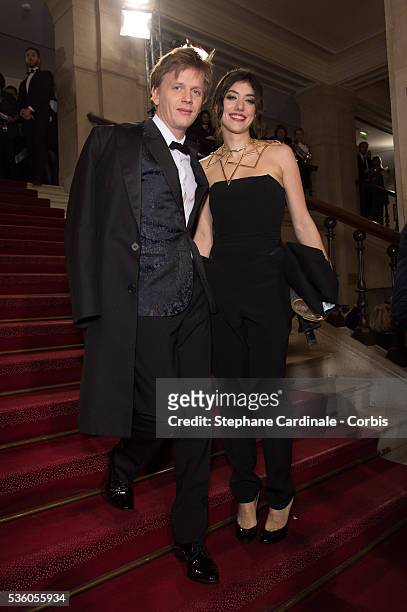 Vanessa Guide and Alex Lutz arrive at the 40th Cesar Film Awards 2015 Cocktail at Theatre du Chatelet on February 20, 2015 in Paris, France.
