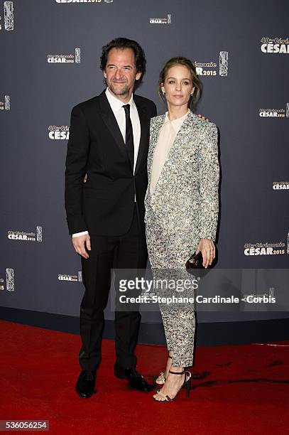 Stephane De Groodt and Odile d'Oultremont attend the 40th Cesar Film Awards at Theatre du Chatelet on February 20, 2015 in Paris, France.