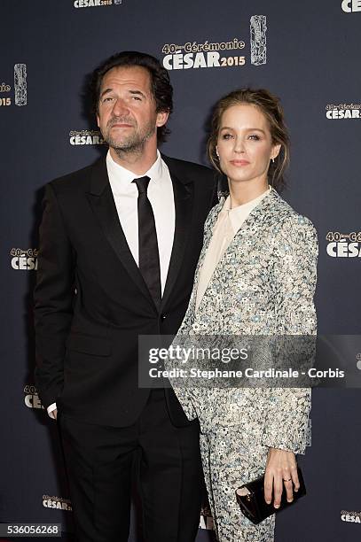 Stephane De Groodt and Odile d'Oultremont attend the 40th Cesar Film Awards at Theatre du Chatelet on February 20, 2015 in Paris, France.