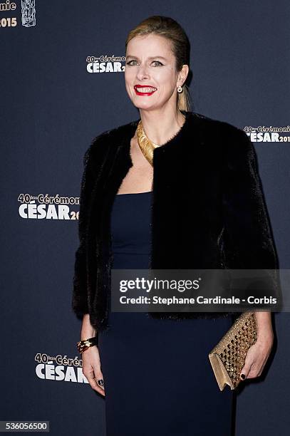 Karine Viard attends the 40th Cesar Film Awards at Theatre du Chatelet on February 20, 2015 in Paris, France.