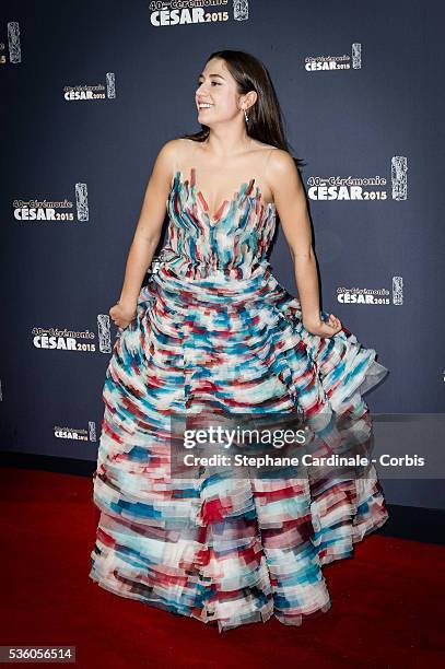 Izia Higelin attends the 40th Cesar Film Awards at Theatre du Chatelet on February 20, 2015 in Paris, France.