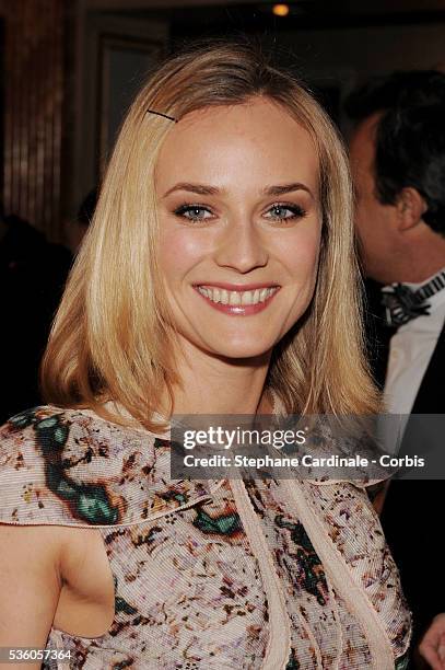 Diane Kruger attends the 7th annual Sidaction fashion fundraising dinner to fight AIDS, in Paris.