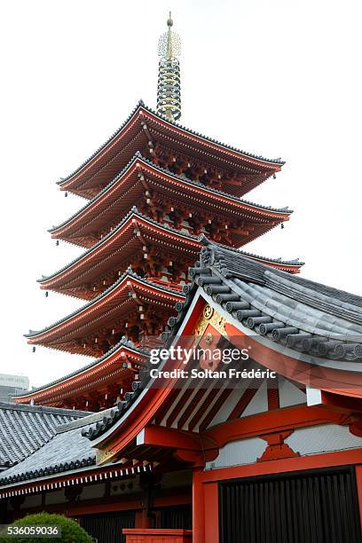 sensō-ji buddhist temple in tokyo - tokyo temple stock pictures, royalty-free photos & images