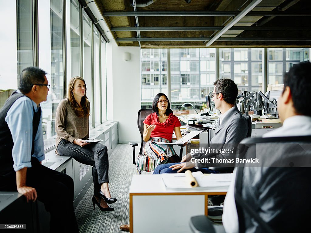 Group Project Discussion Team Of Architects Having Group Project Discussion High-Res Stock Photo ...
