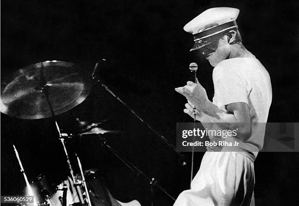 David Bowie in concert at the Los Angles Forum, April 4, 1978 in Inglewood, California,