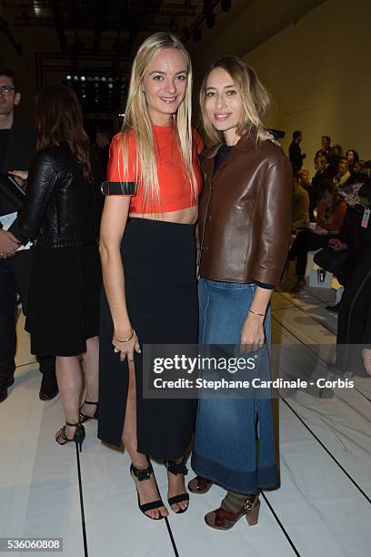 Virginie Courtin and Alexandra Golovanoff attend the Mugler show as part of the Paris Fashion Week Womenswear Fall/Winter 2015/2016 on March 7, 2015...