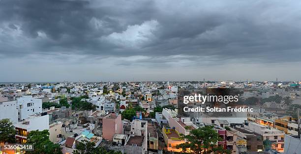 the city of pondicherry - tamil nadu foto e immagini stock