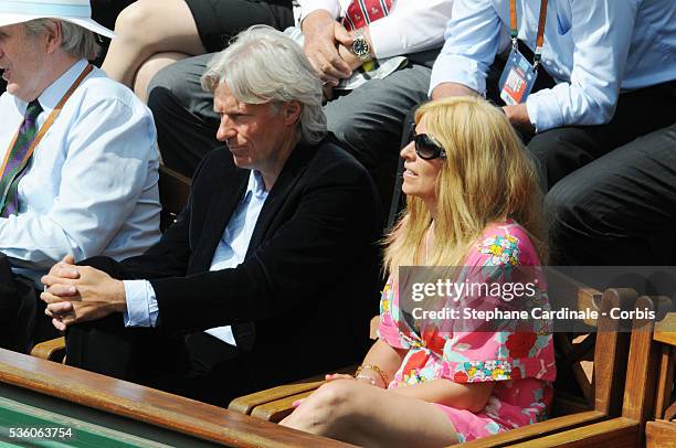 Bjorn Borg with his Wife Patricia attend the Tennis French Open 2009.