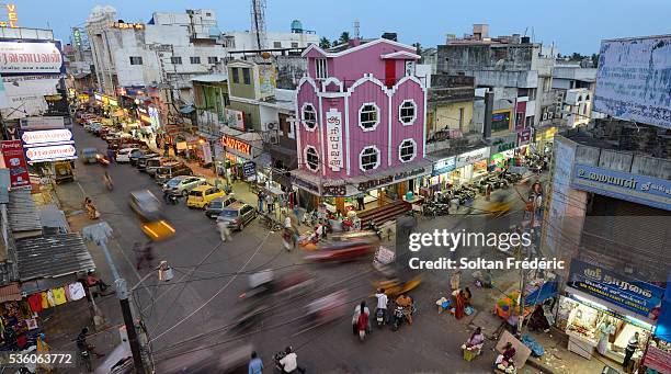 the city of pondicherry - pondicherry stock-fotos und bilder