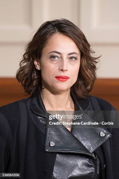 Anne Berest attends the Chanel show at the 'Grand Palais', as part of the Paris Fashion Week Womenswear Fall/Winter 2015/2016 on March 10, 2015 in...