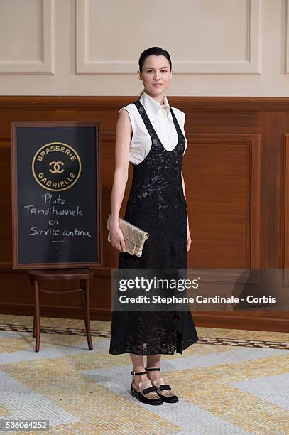 Loan Chabanol attends the Chanel show at the 'Grand Palais', as part of the Paris Fashion Week Womenswear Fall/Winter 2015/2016 on March 10, 2015 in...