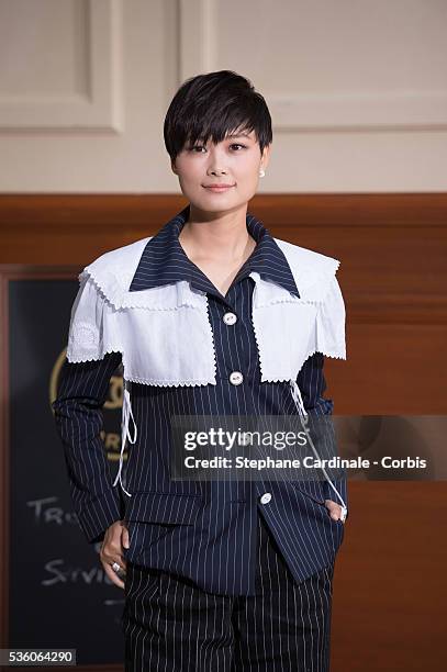 Chris Lee attends the Chanel show at the 'Grand Palais', as part of the Paris Fashion Week Womenswear Fall/Winter 2015/2016 on March 10, 2015 in...