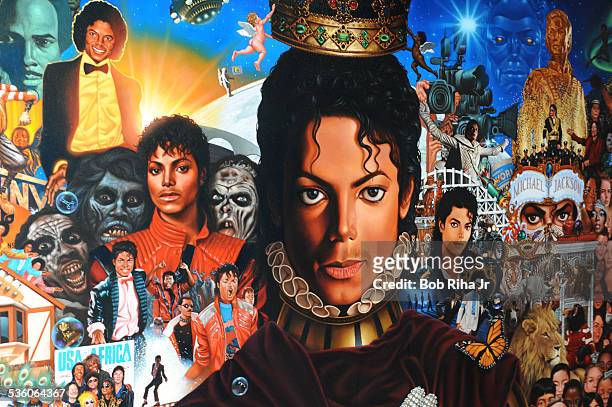The painting of Michael Jackson done by Kadir Nelson, December 8, 2010 in Los Angeles, California.