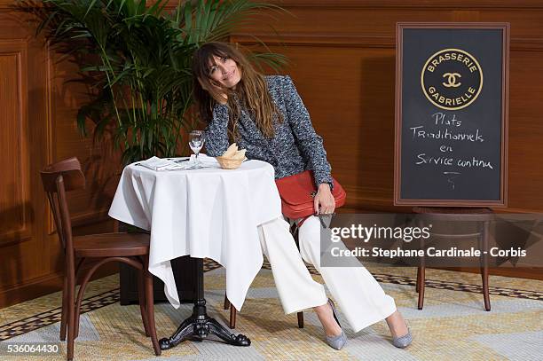 Caroline de Maigret attends the Chanel show at the 'Grand Palais', as part of the Paris Fashion Week Womenswear Fall/Winter 2015/2016 on March 10,...
