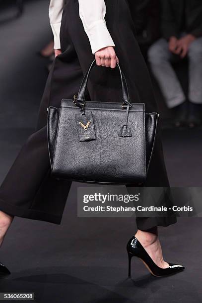 Handbag of a model is seen as she walks the runway during the Valentino show as part of the Paris Fashion Week Womenswear Fall/Winter 2015/2016 on...