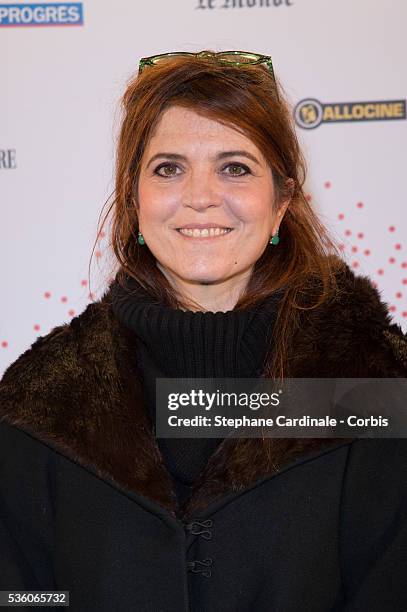 Agnes Jaoui attends The Lumiere! Le Cinema Invente exhibition preview, at 'Le Grand Palais' on March 26, 2015 in Paris, France.