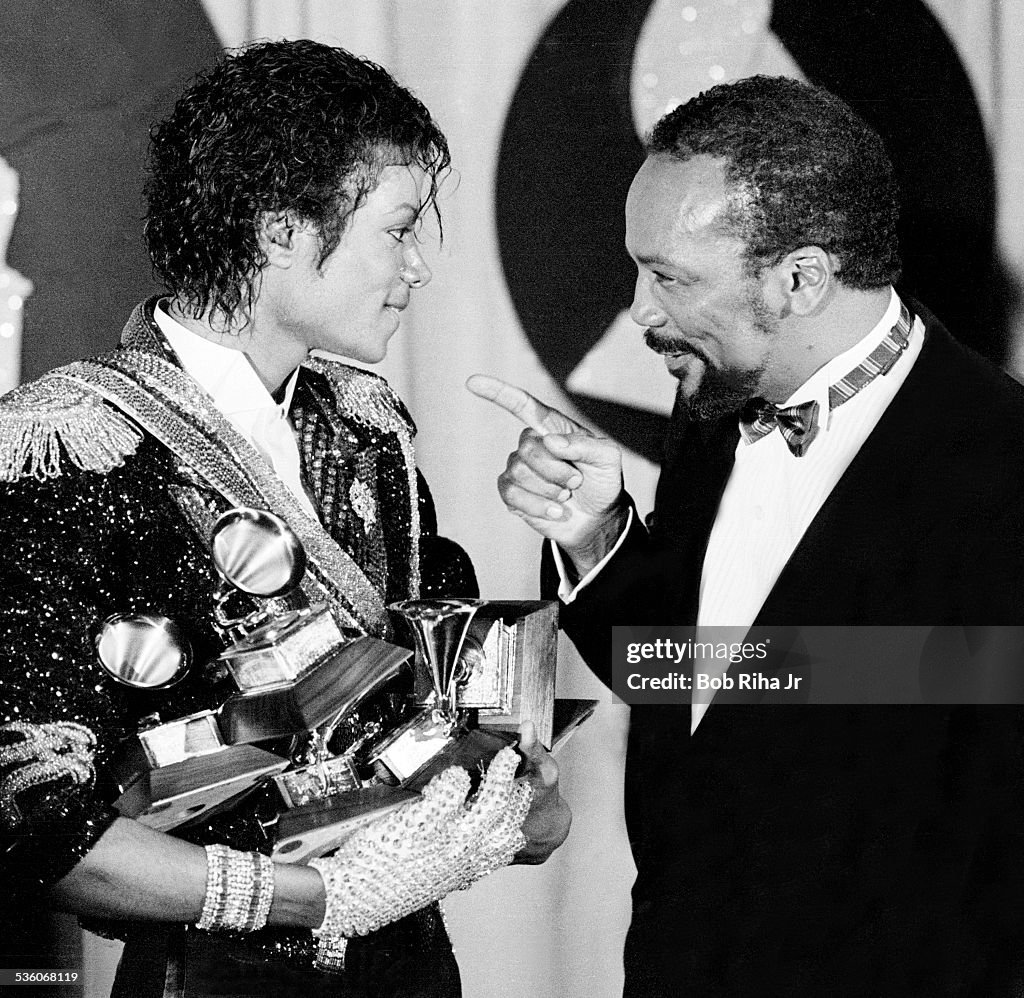 Michael Jackson Quincy Jones Grammy Awards