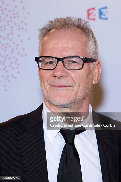 Director of the Institut Lumiere and the Cannes Film Festival Thierry Fremaux attends The Lumiere! Le Cinema Invente exhibition preview, at 'Le Grand...