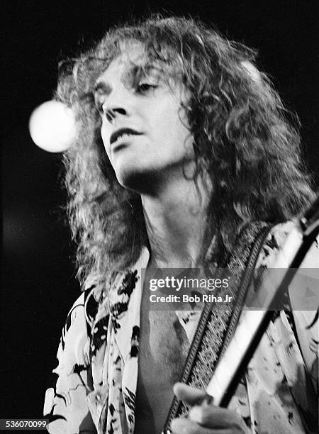 Peter Frampton in concert at the Los Angles Forum, December 7, 1976 in Inglewood, California,