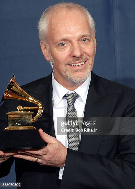 Peter Frampton with Grammy Award he received during 49th annual Grammy Awards ceremony, February 11, 2007 at Staples Center in Los Angeles,...