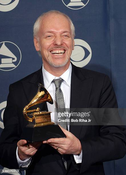 Peter Frampton with Grammy Award he received during 49th annual Grammy Awards ceremony, February 11, 2007 at Staples Center in Los Angeles,...