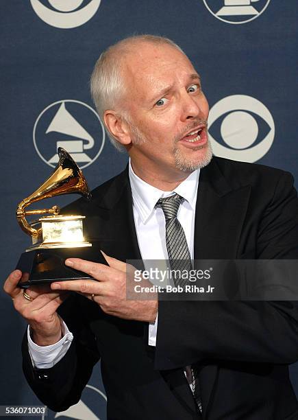 Peter Frampton with Grammy Award he received during 49th annual Grammy Awards ceremony, February 11, 2007 at Staples Center in Los Angeles,...