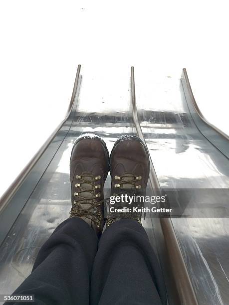 pov - sport and activities - rutsche stock-fotos und bilder