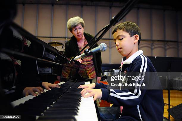 Boy wonder Ethan Bortnick, the "We Are the World" voice is only 9 years old will be getting his own PBS special this coming June, rehearses at...