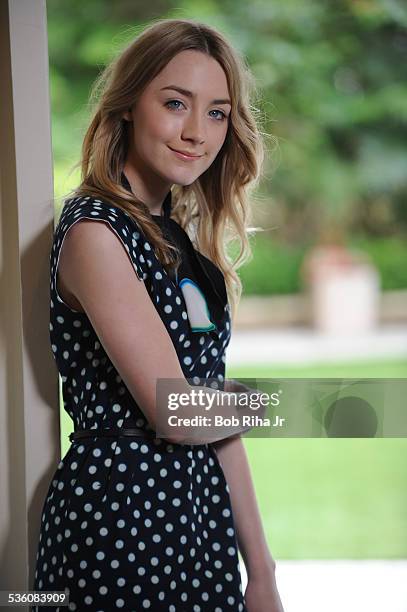 Actress Saoirse Ronan, is starring in "Hanna' and "Violet and Daisy" , during photo session March 24, 2011 at Four Seasons Hotel in Beverly Hills,...