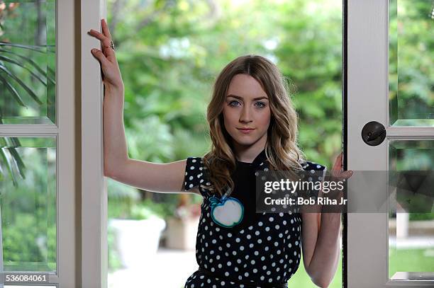 Actress Saoirse Ronan, is starring in "Hanna' and "Violet and Daisy" , during photo session March 24, 2011 at Four Seasons Hotel in Beverly Hills,...