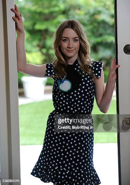 Actress Saoirse Ronan, is starring in "Hanna' and "Violet and Daisy" , during photo session March 24, 2011 at Four Seasons Hotel in Beverly Hills,...