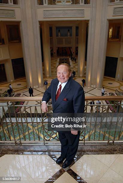 Multi-billionaire Sheldon Adelson at The Palazzo Las Vegas, his newest casino-hotel on the Las Vegas Strip, January 8, 2008 in Las Vegas, Nevada.