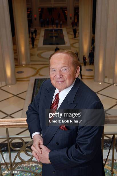 Multi-billionaire Sheldon Adelson at The Palazzo Las Vegas, his newest casino-hotel on the Las Vegas Strip, January 8, 2008 in Las Vegas, Nevada.